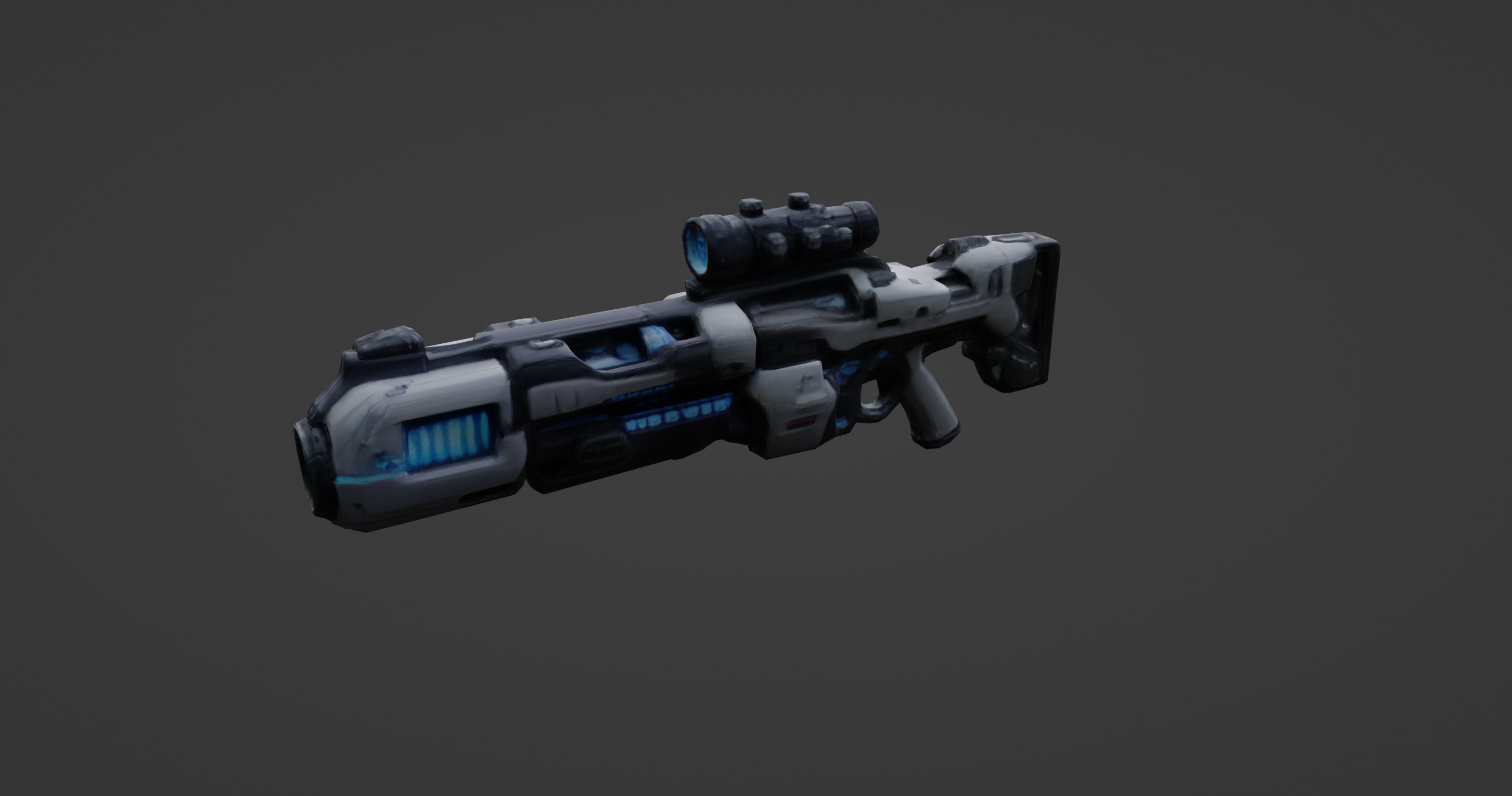 Sci-Fi Energy Rifle with Advanced Scope  3D model_7
