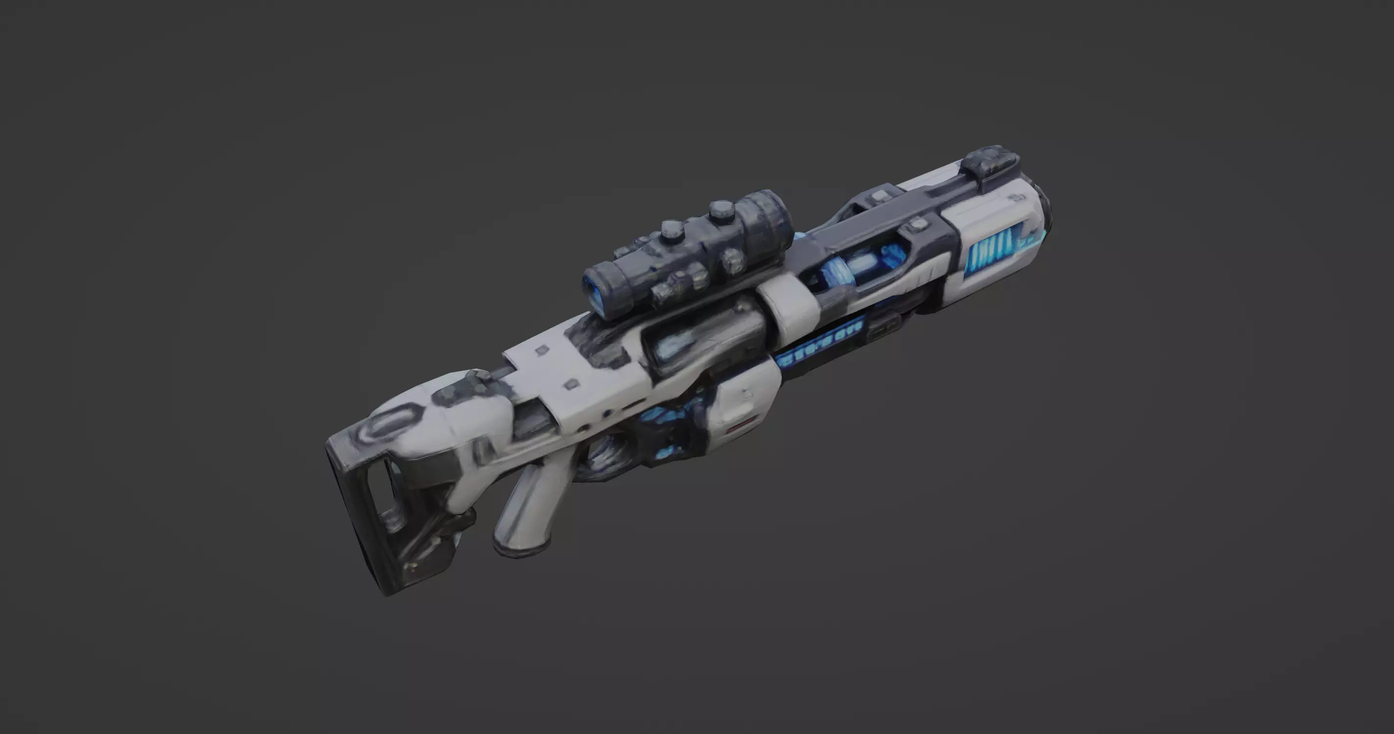 Sci-Fi Energy Rifle with Advanced Scope  3D model_0