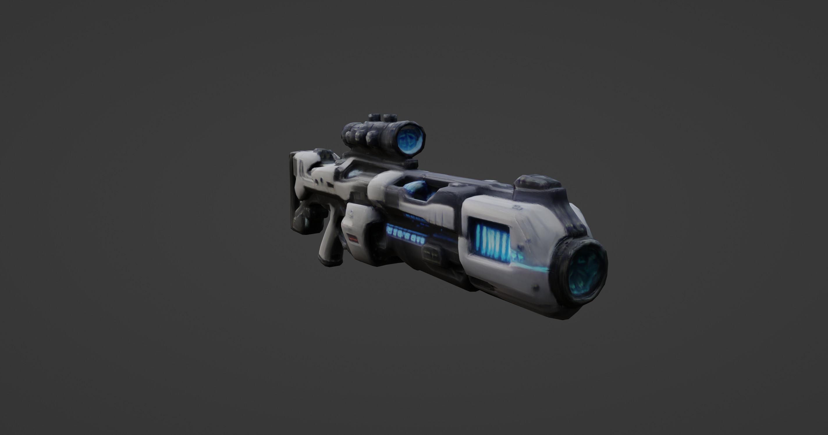 Sci-Fi Energy Rifle with Advanced Scope  3D model_5