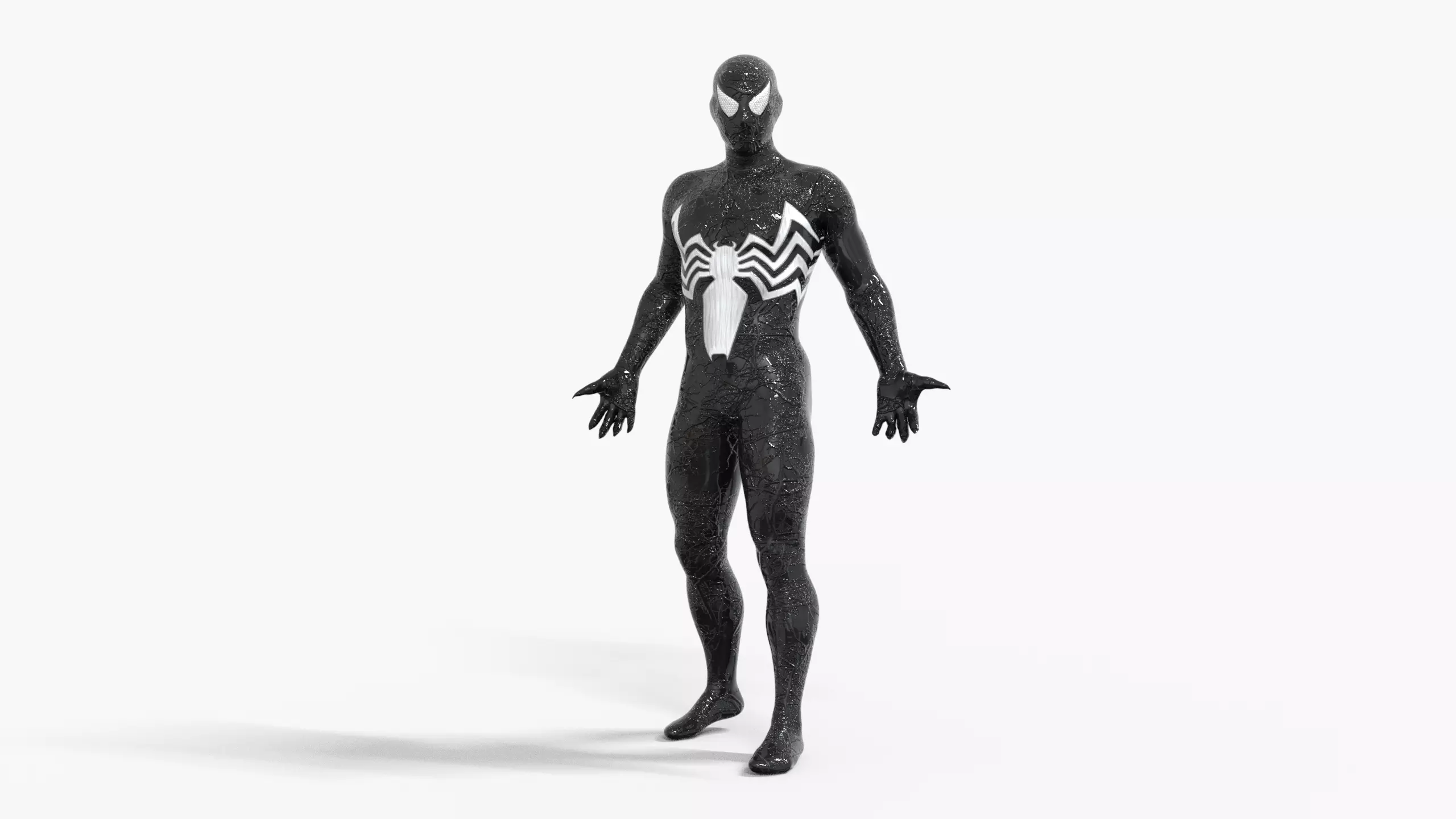 SYMBIOTE Venom Rigged Animated Low-poly 3D model_0