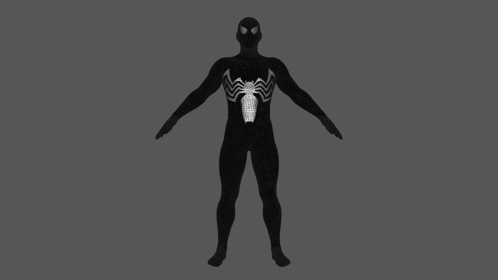 SYMBIOTE Venom Rigged Animated Low-poly 3D model_9