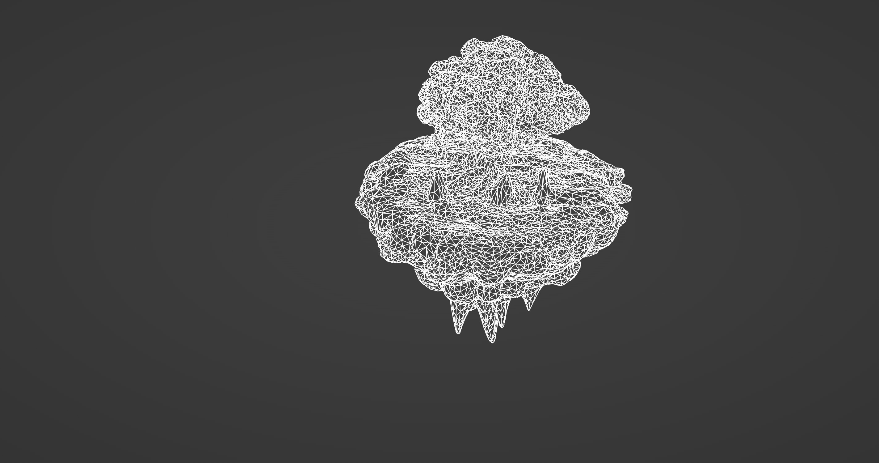 Floating Magic Island with Crystal Energy 3D model_4