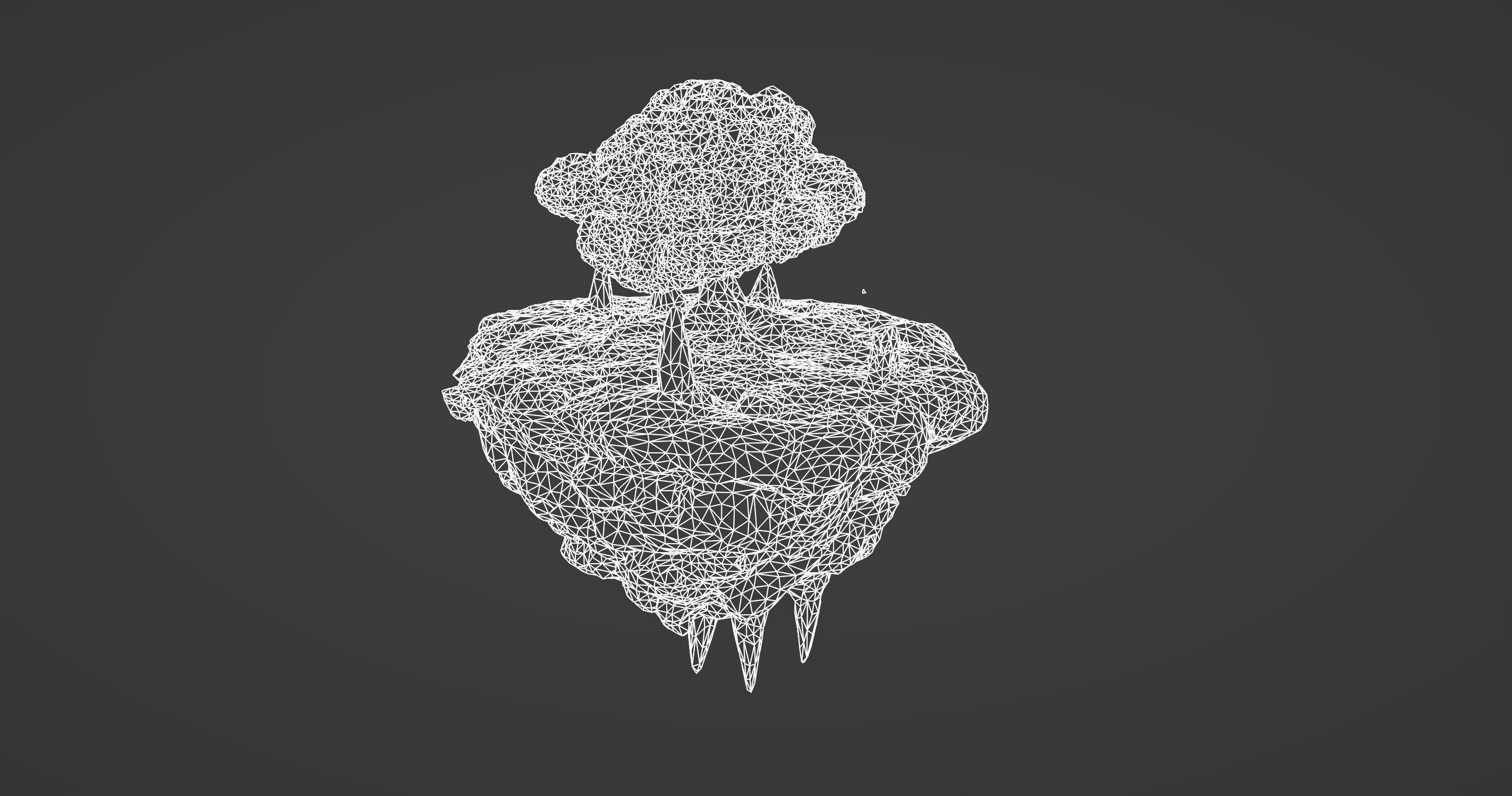 Floating Magic Island with Crystal Energy 3D model_10