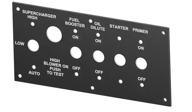 Engine control panel - P-51D -122-54051  3D print model