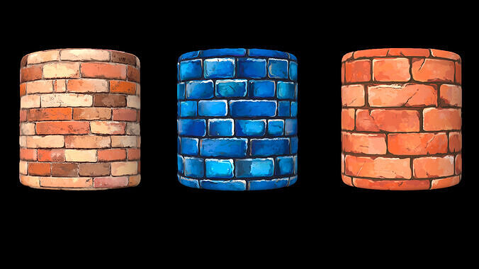 Hand Painted Brick Wall Textures Texture