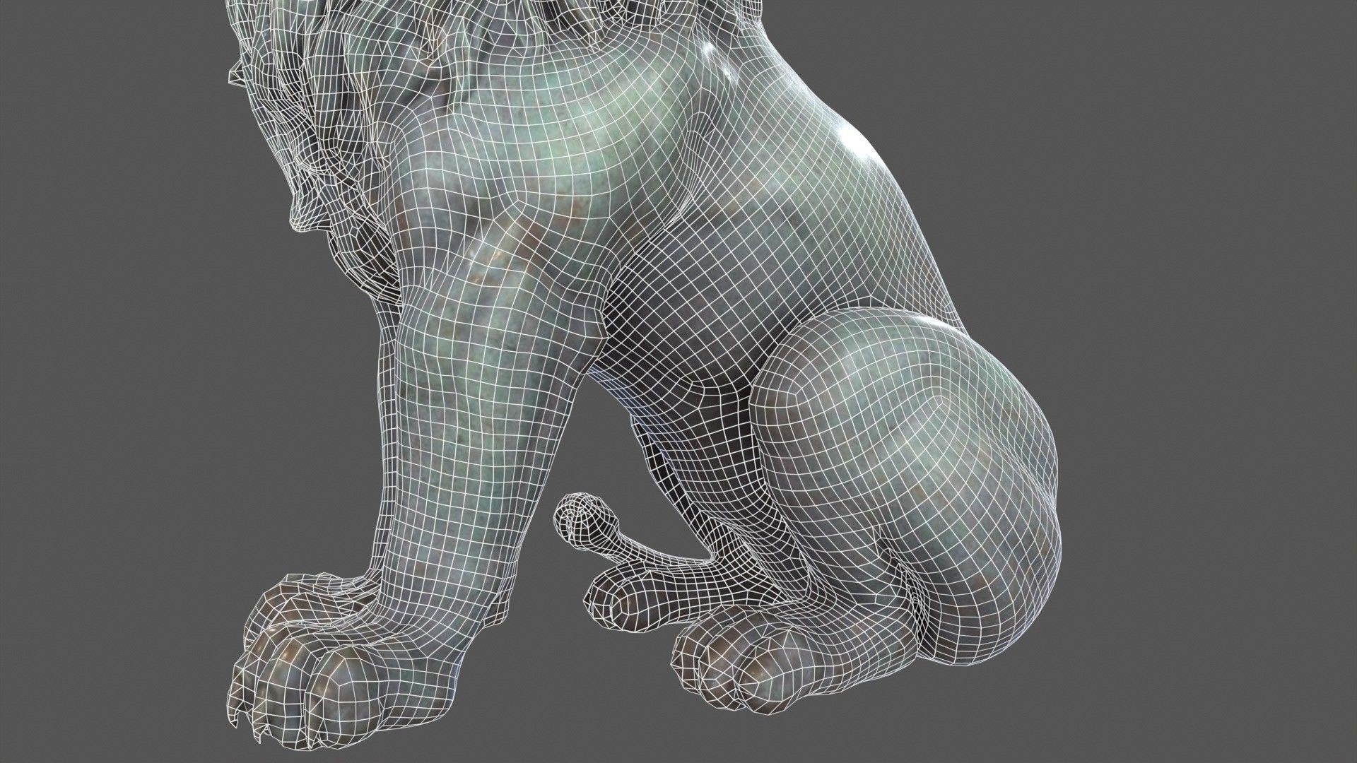 Lion Statue 3D model_20