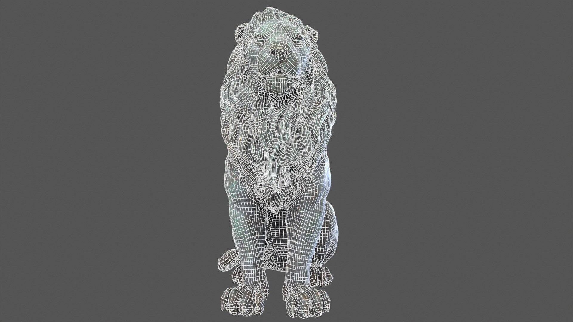 Lion Statue 3D model_14