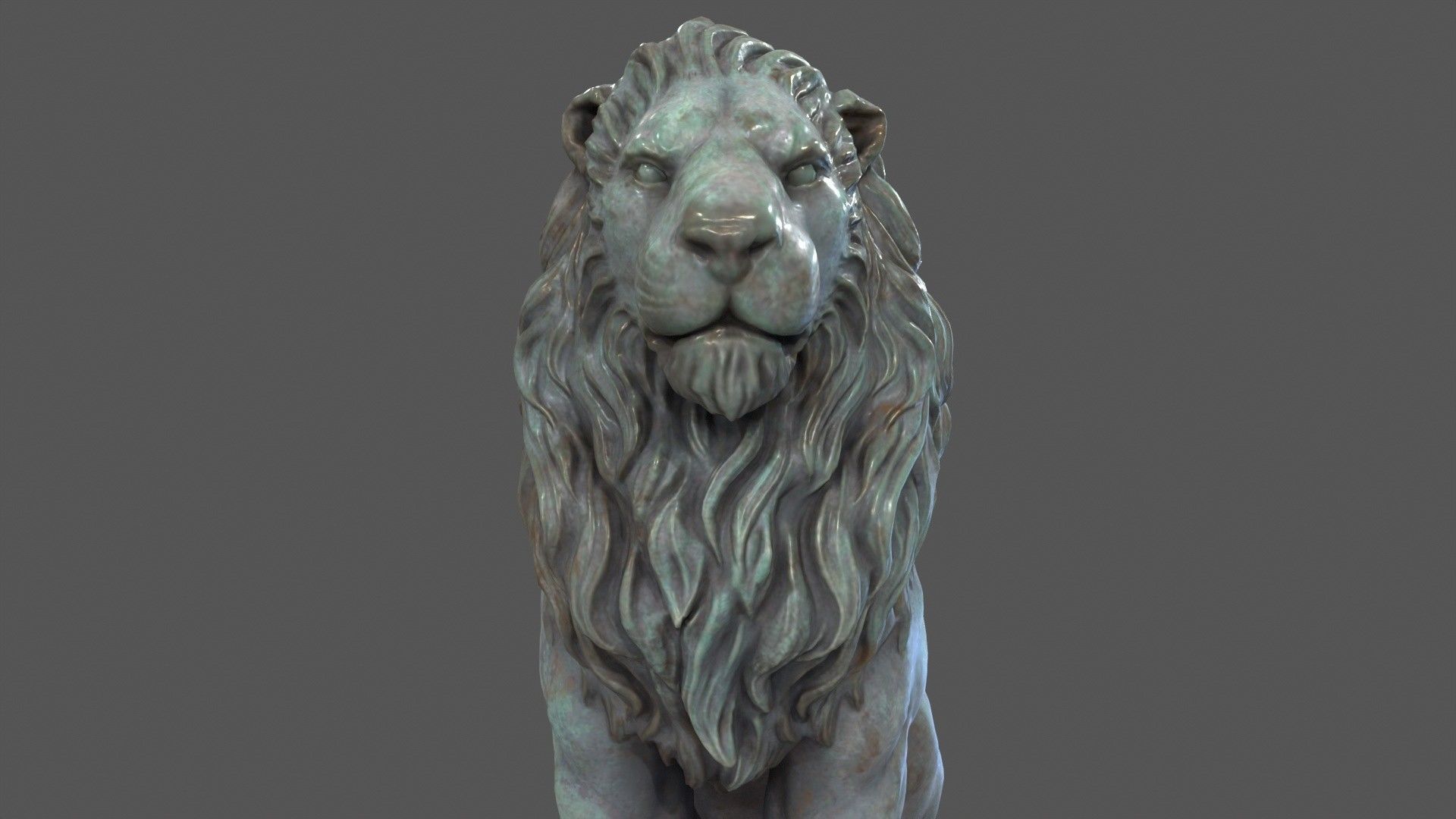 Lion Statue 3D model_11