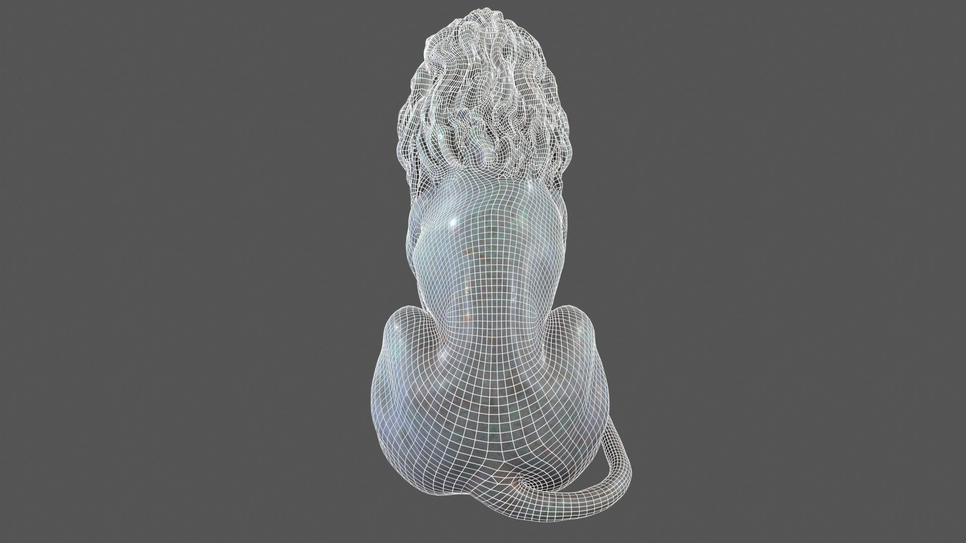 Lion Statue 3D model_16