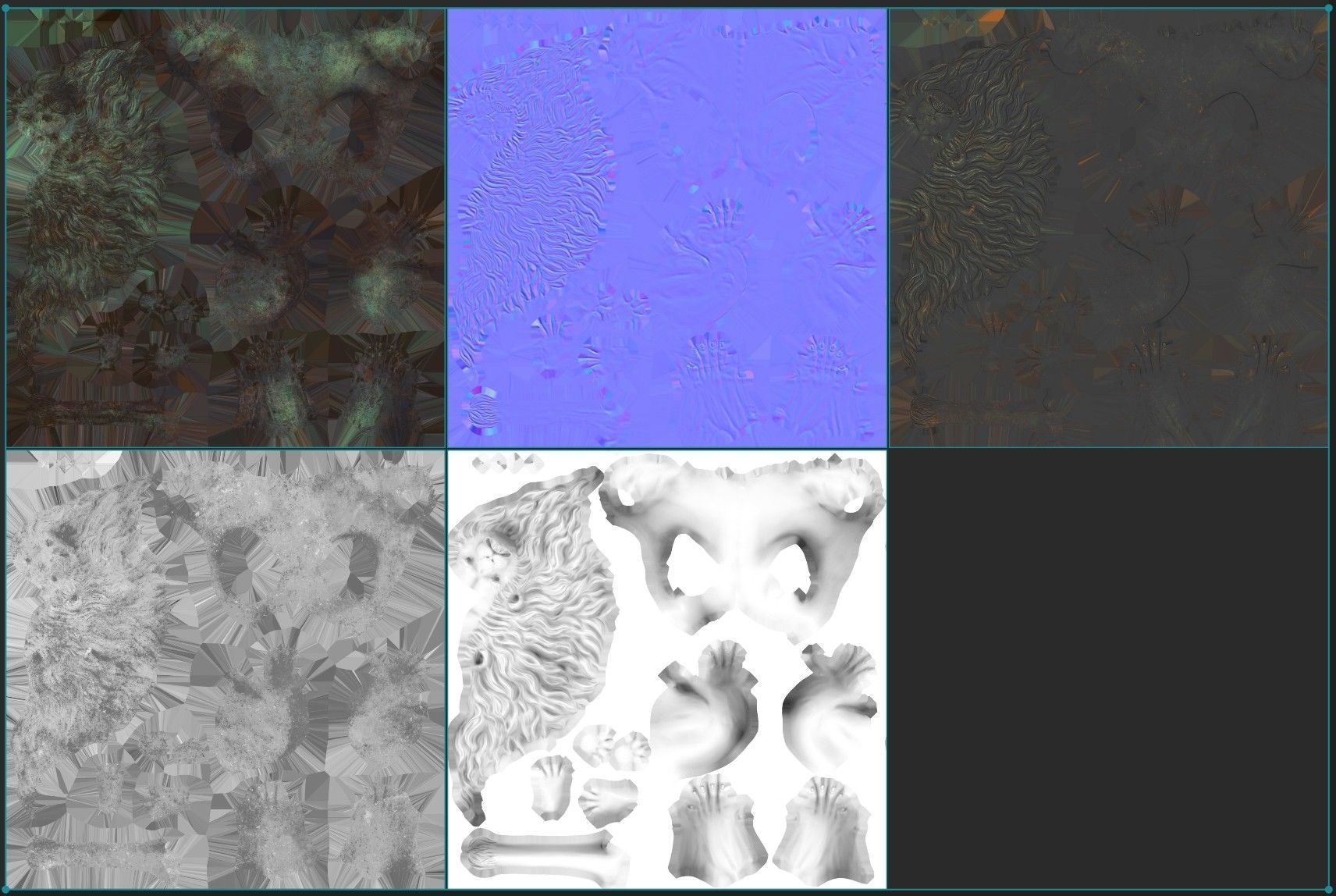 Lion Statue 3D model_25