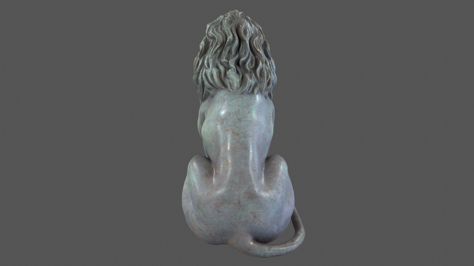 Lion Statue 3D model_5