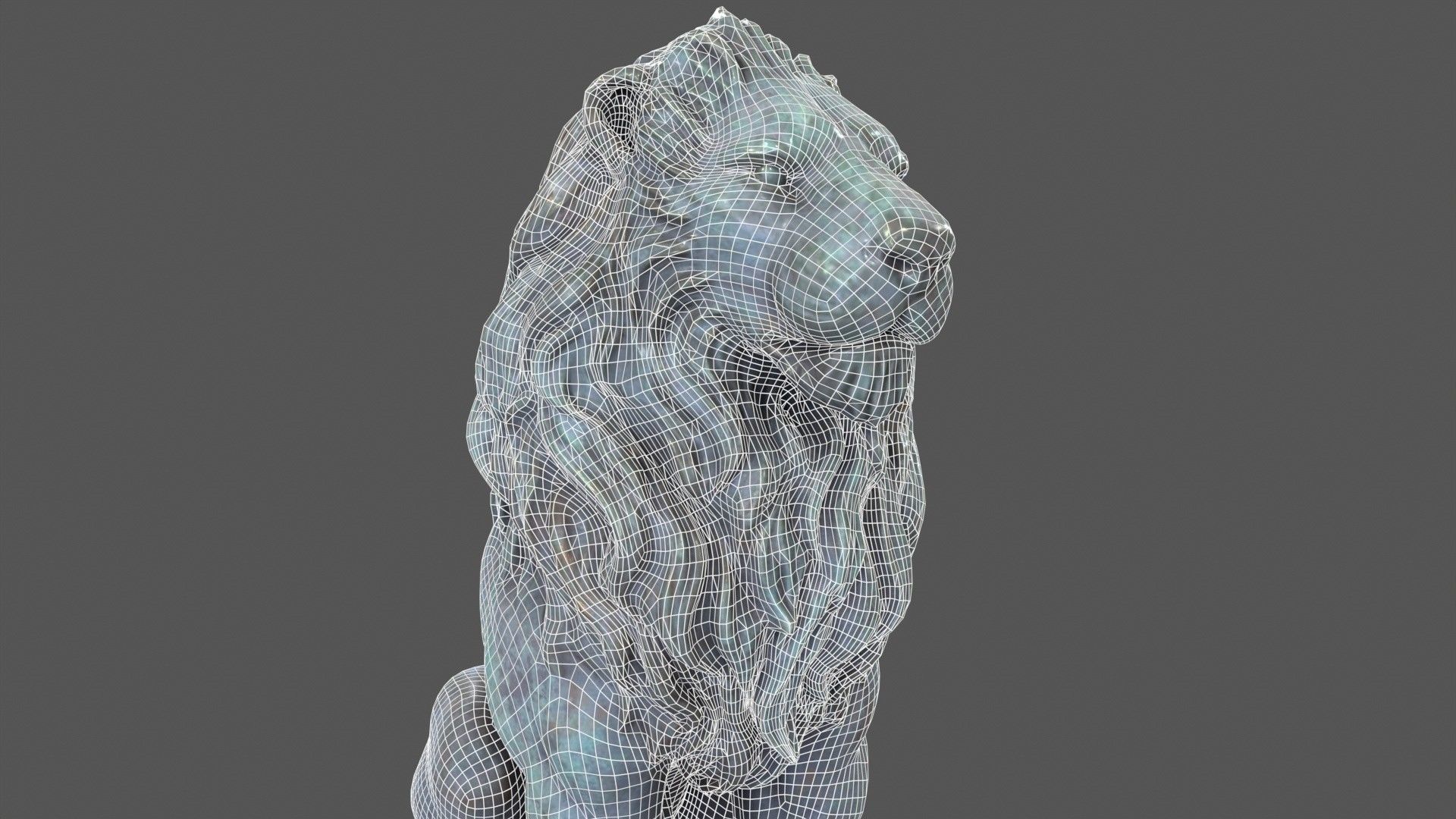 Lion Statue 3D model_18