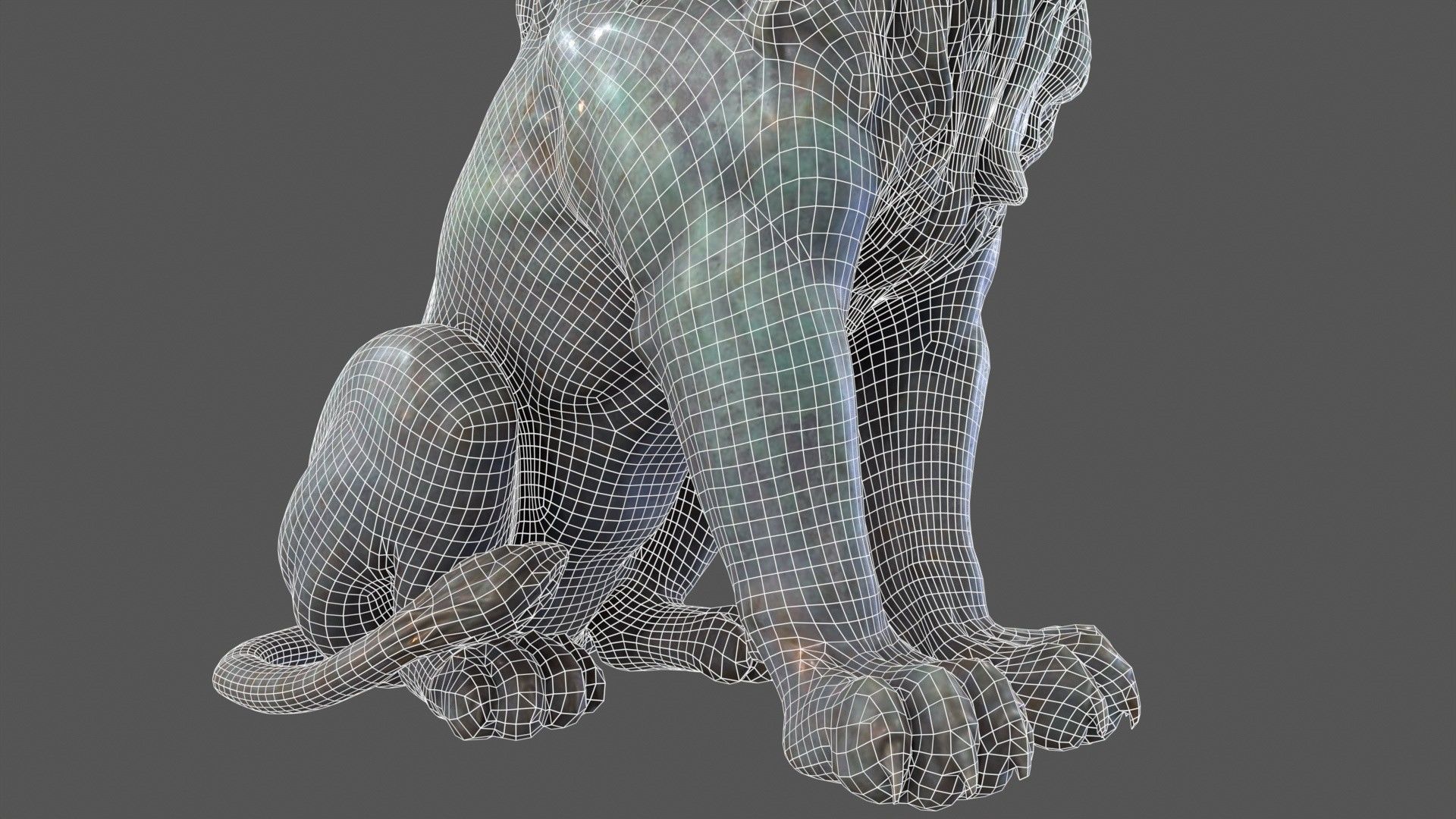 Lion Statue 3D model_19