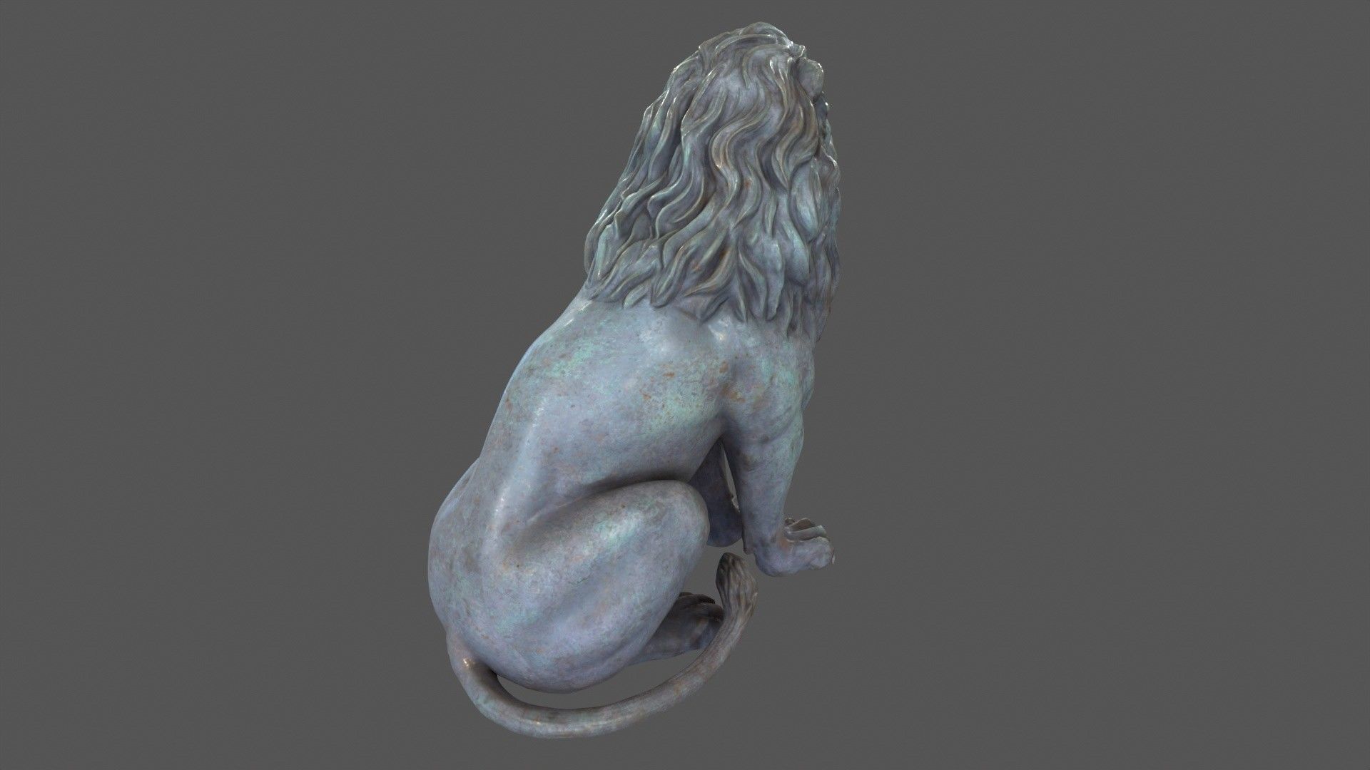 Lion Statue 3D model_3