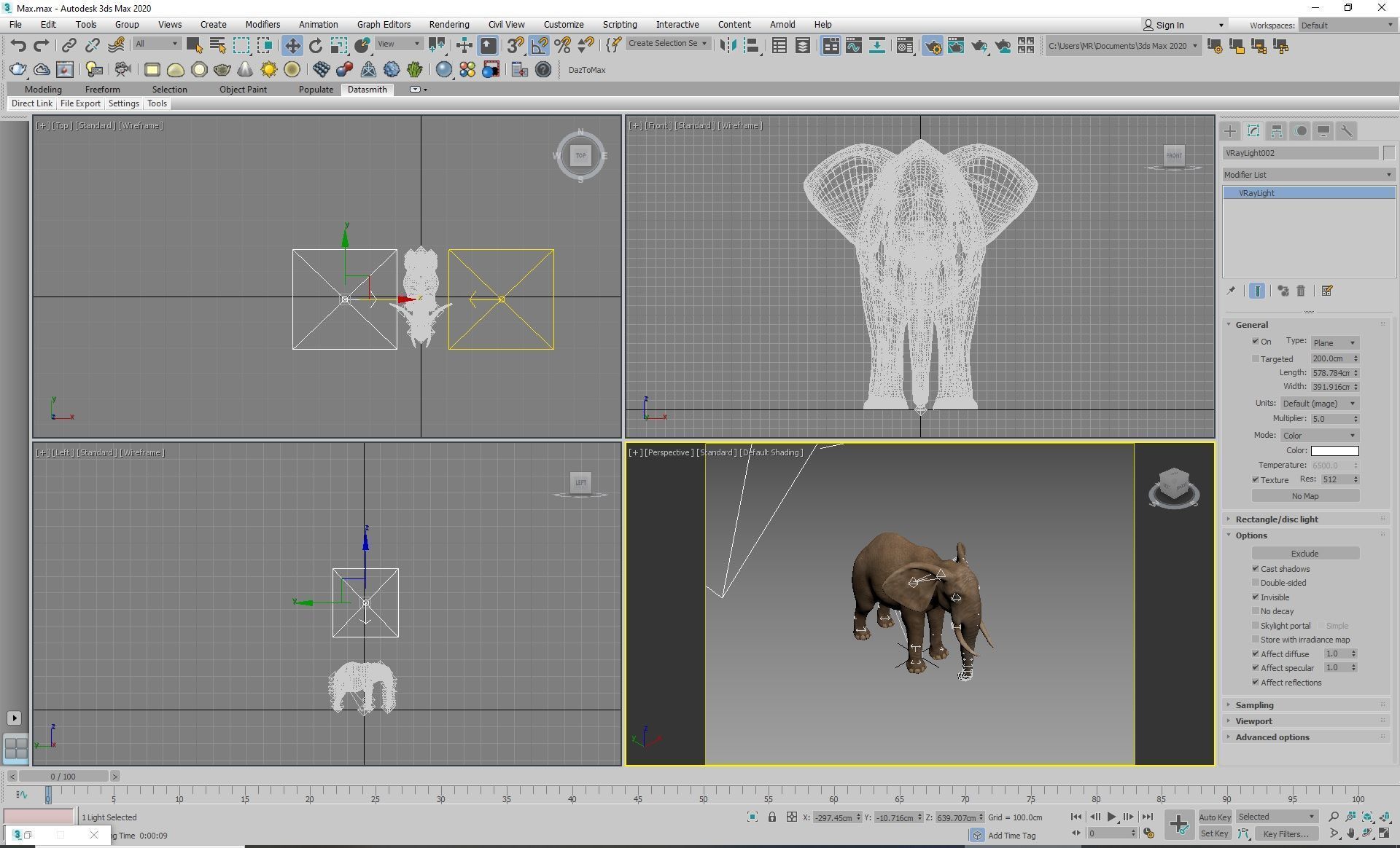 realistic Rigged Elephant  3D model_1