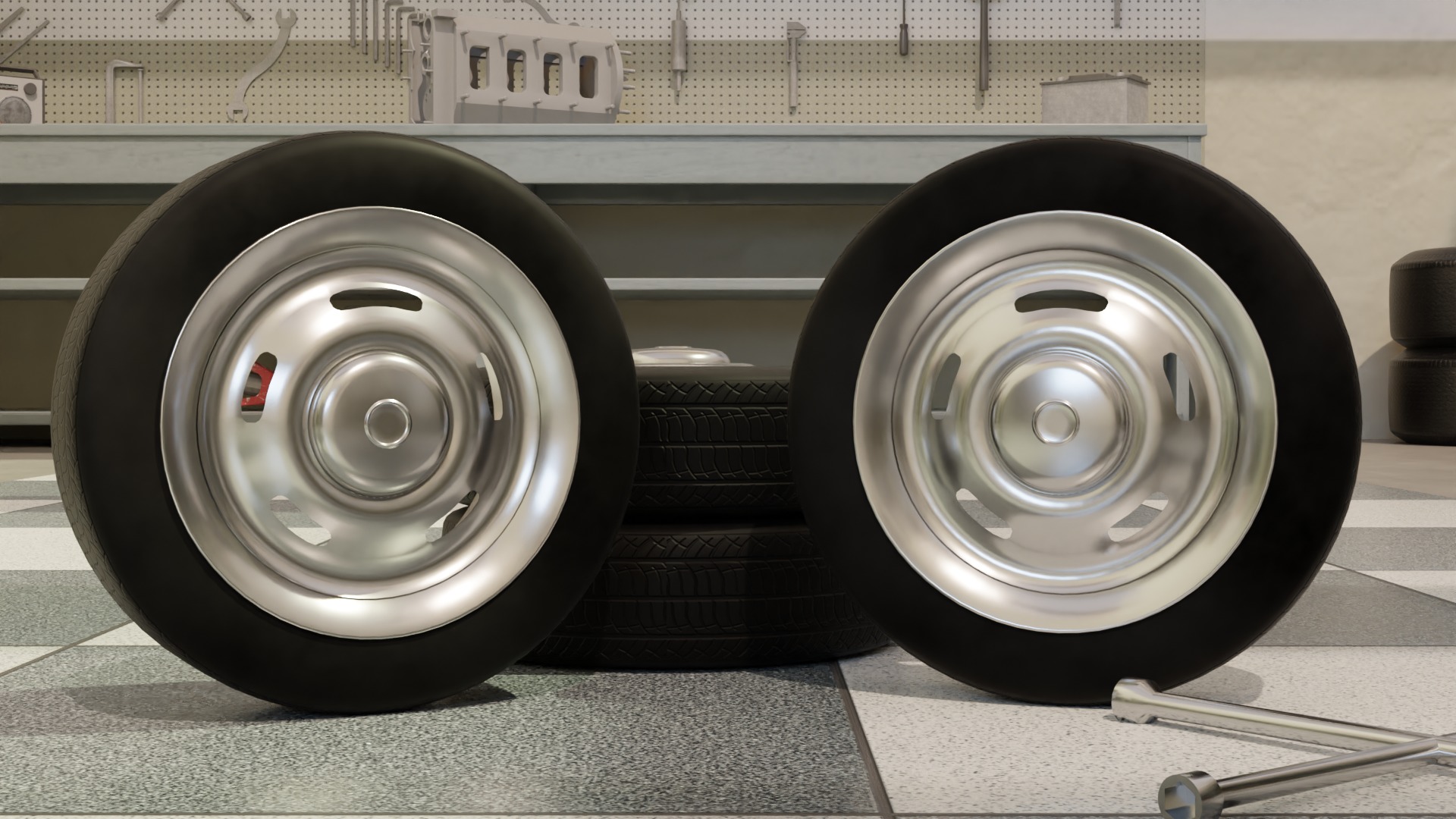 High-Detail Car Wheels Set for Games and Rendering 3D Model Collection_45