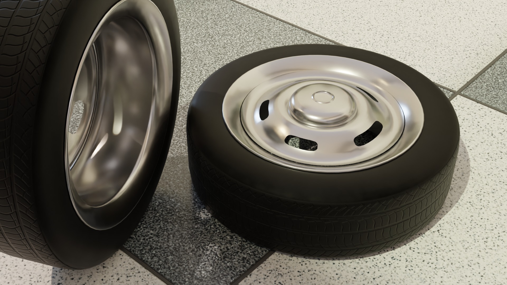 High-Detail Car Wheels Set for Games and Rendering 3D Model Collection_44