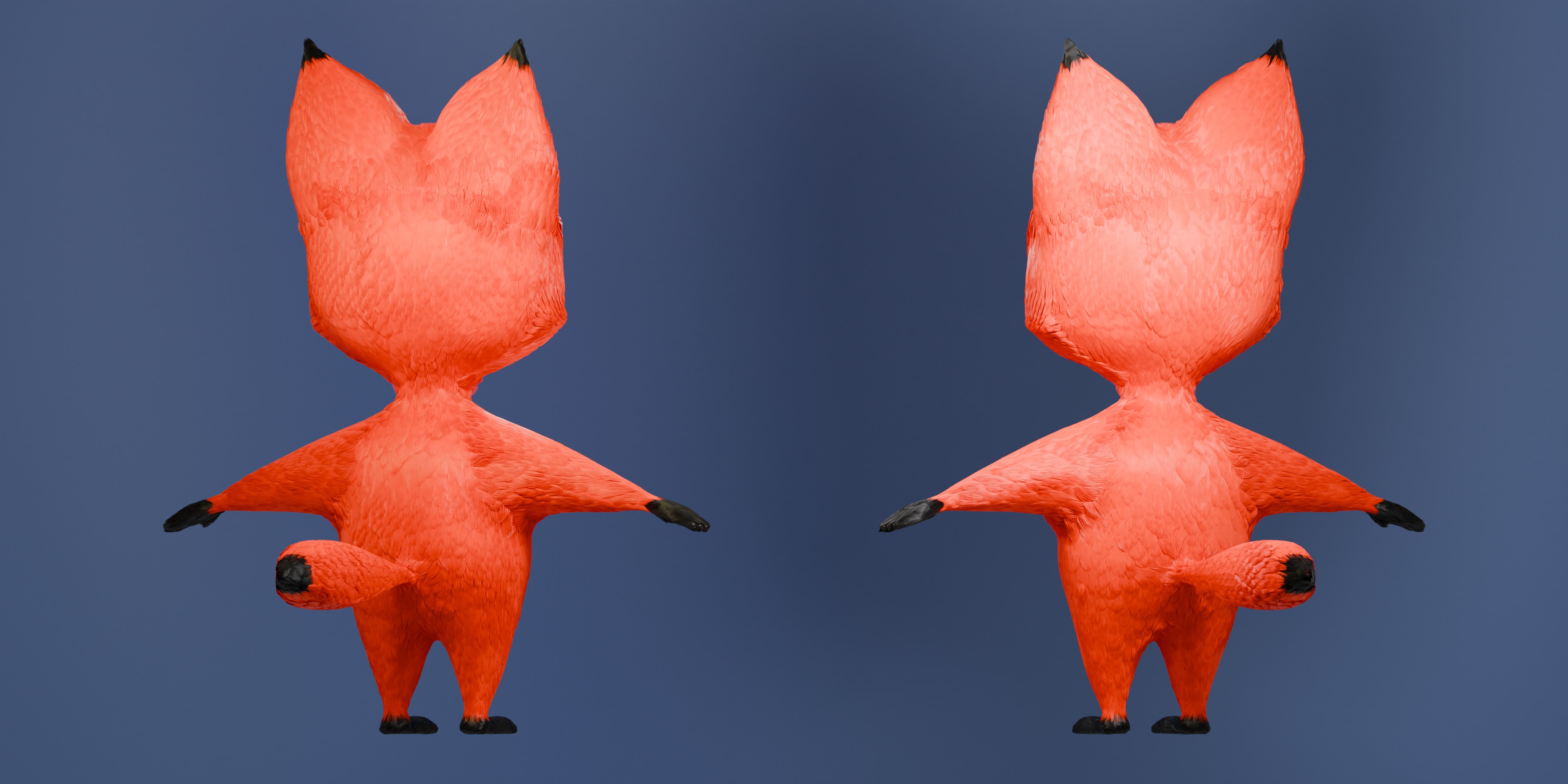 cartoon fox 3D model_3