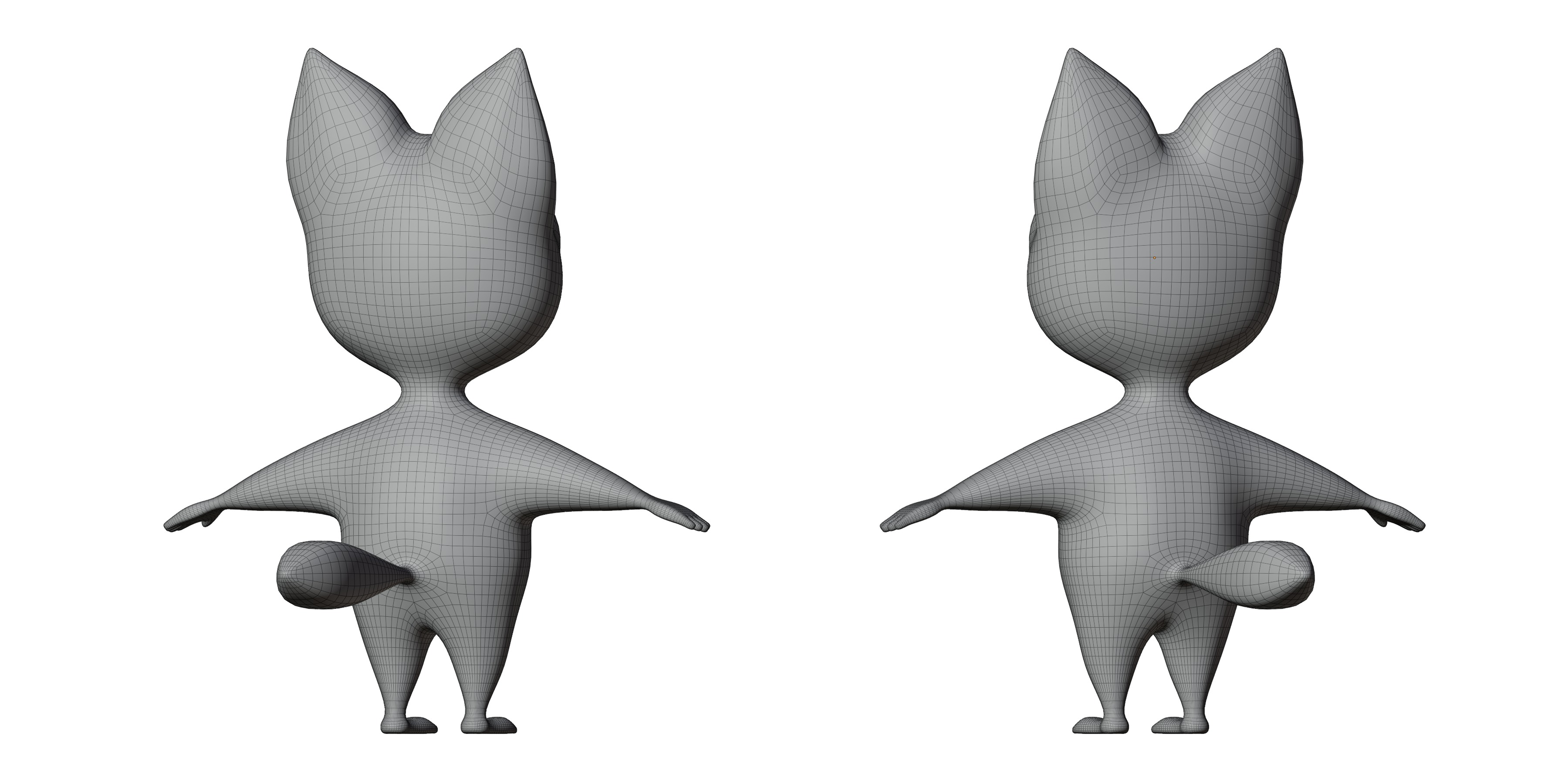 cartoon fox 3D model_7