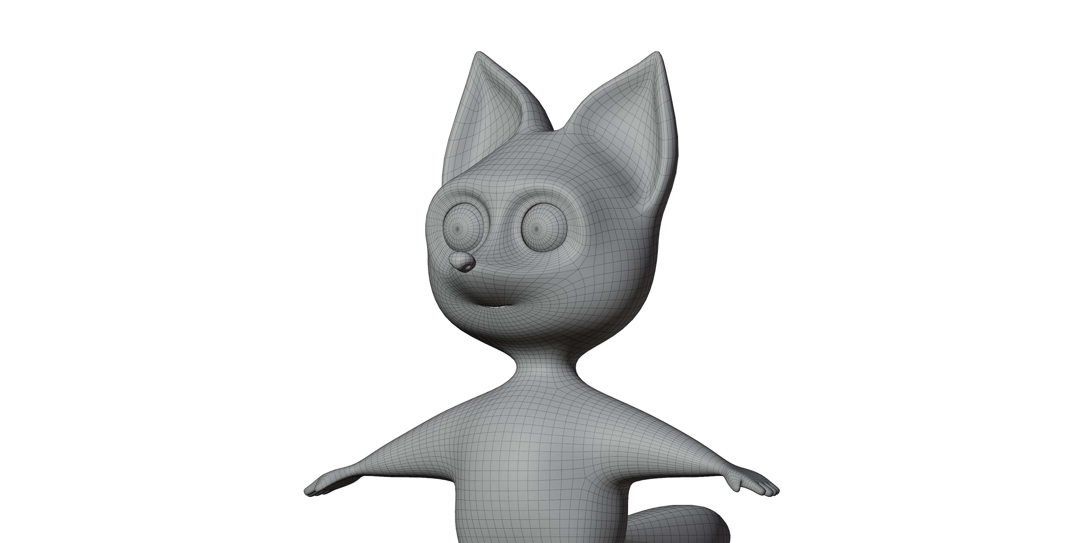 cartoon fox 3D model_8