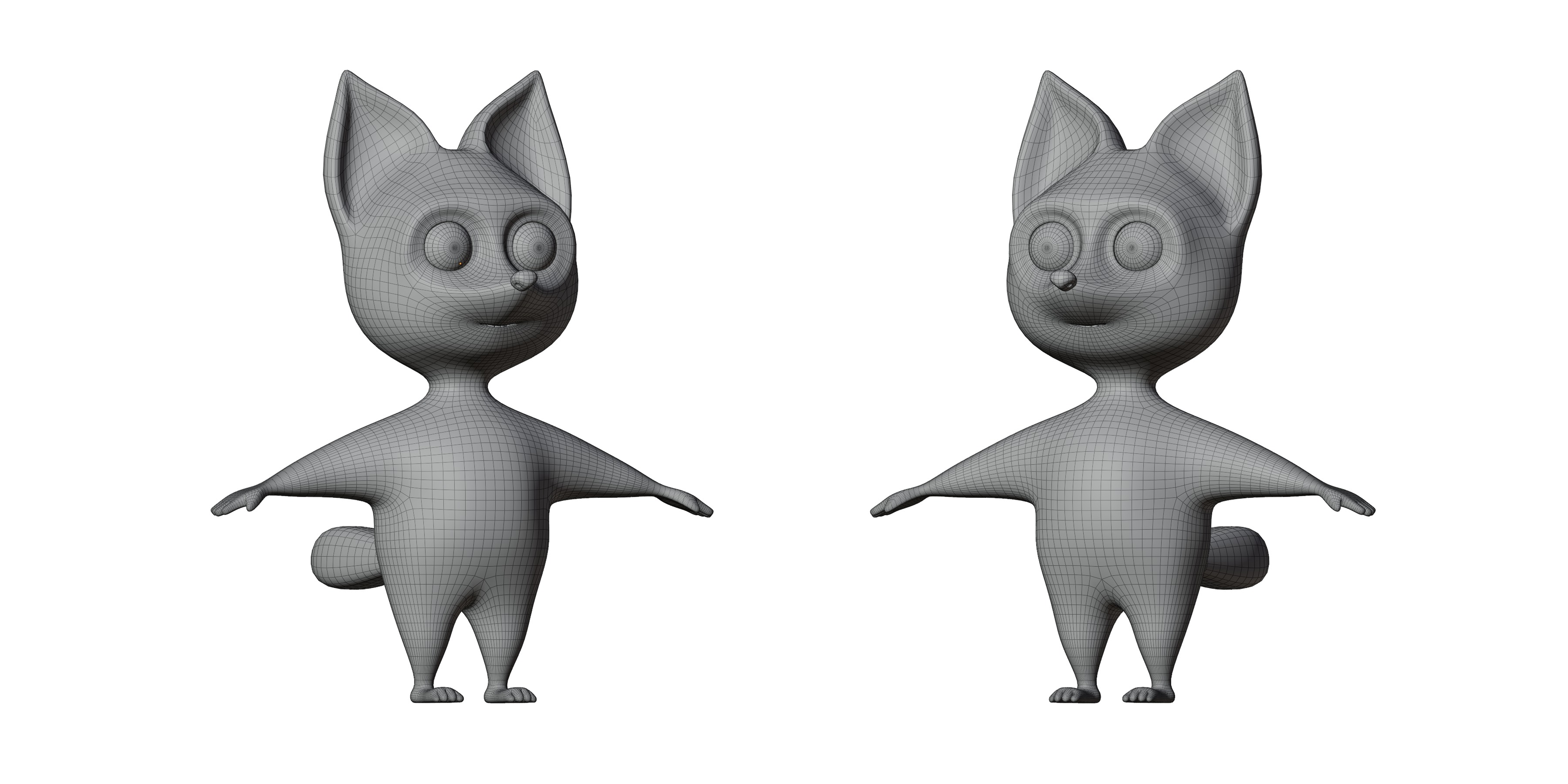 cartoon fox 3D model_5