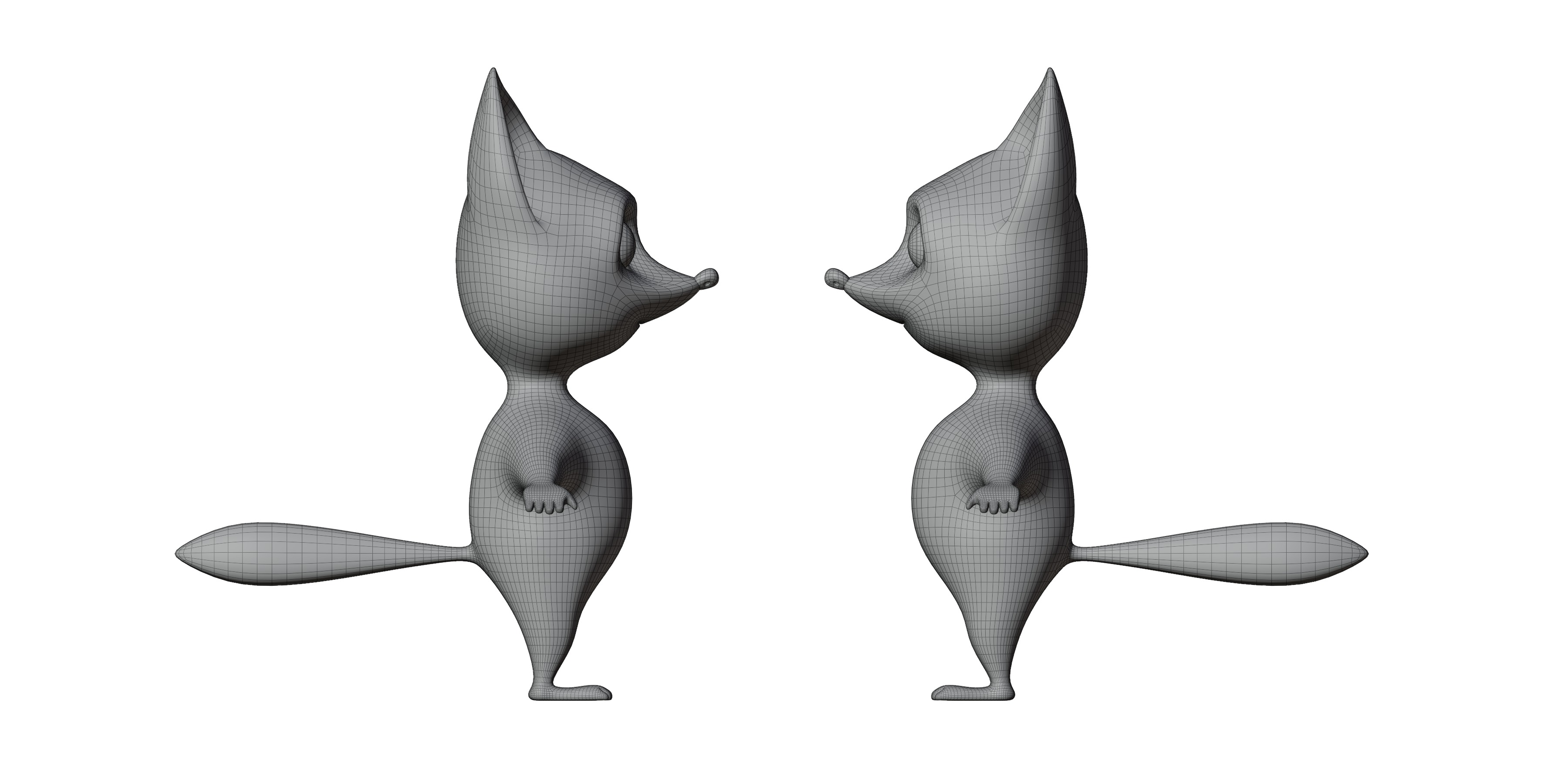 cartoon fox 3D model_6