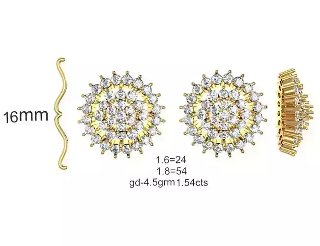  Women Earrings MTL MGX STL OBJ FBX Details 3D print model