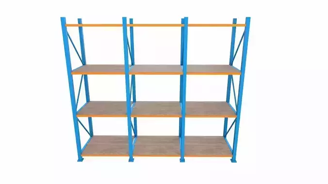 Industrial Pallet Racking Low-poly 3D model