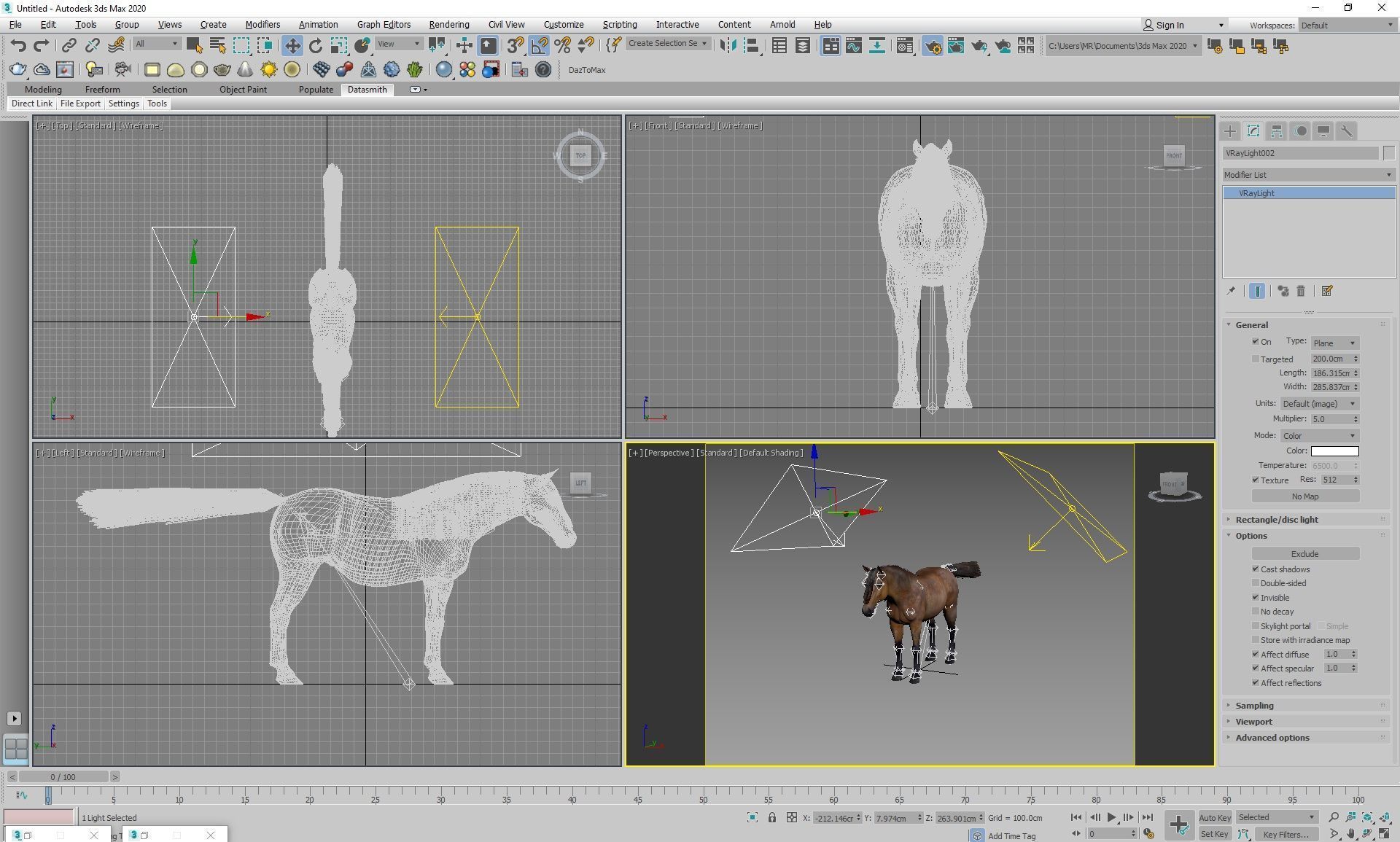 Realistic Rigged Horse  3D model_4