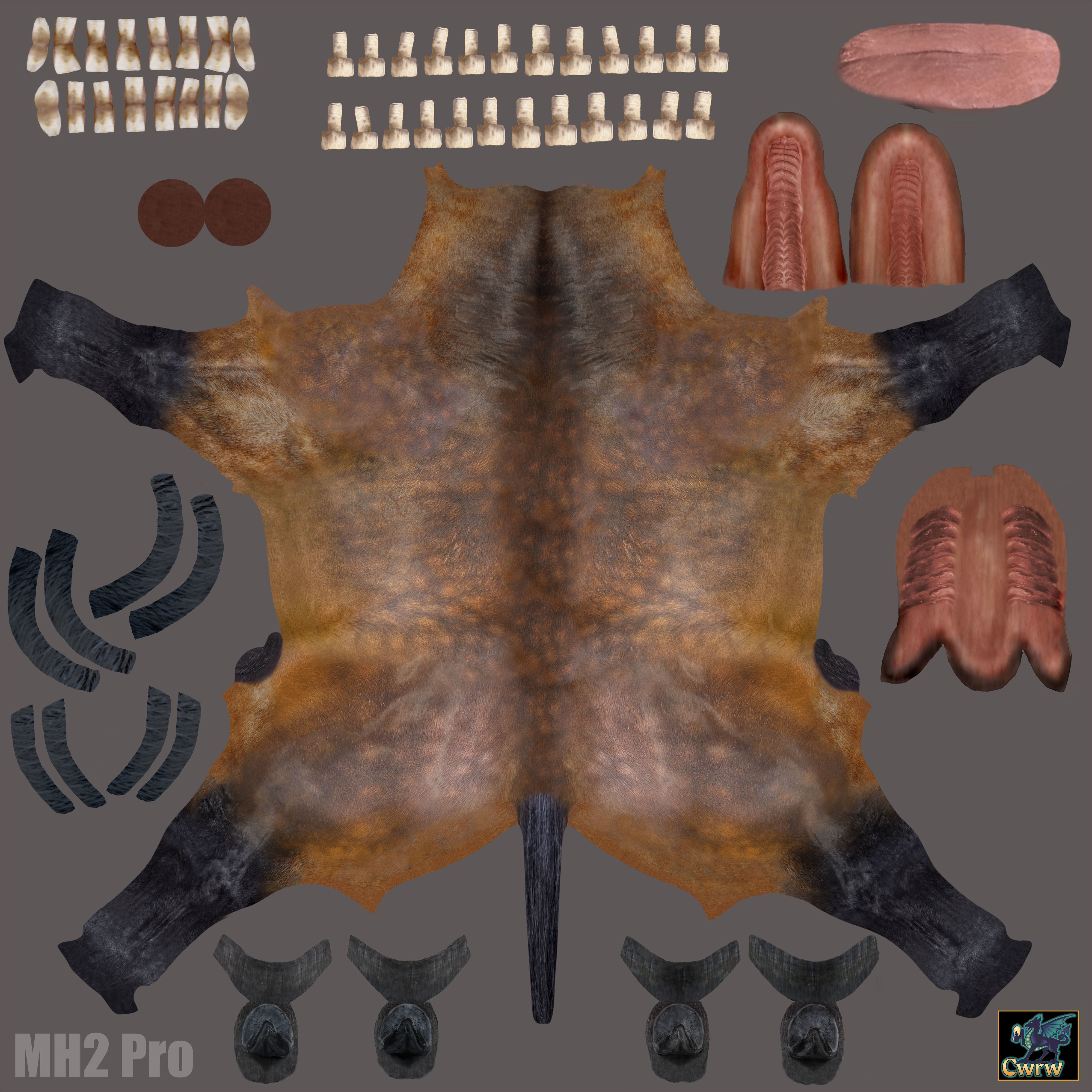 Realistic Rigged Horse  3D model_5