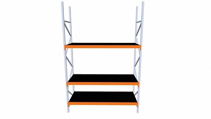 Storage rack Low-poly 3D model