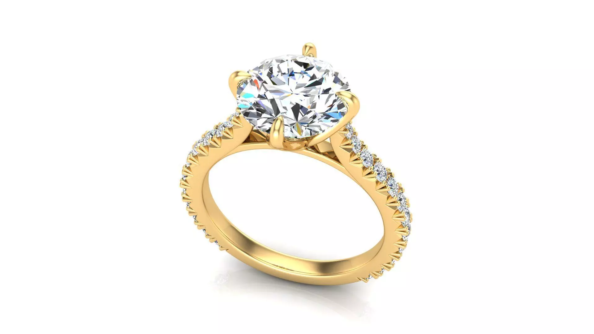 French Pave Ring 3D print model