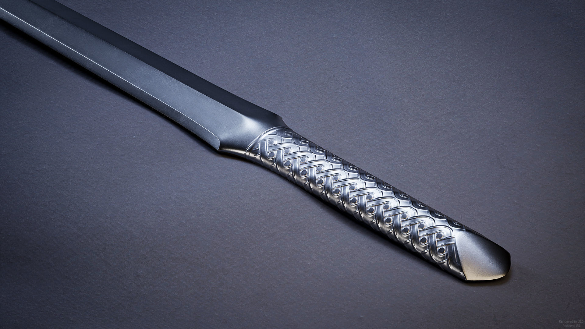 Sword and Scabbard Low-poly 3D model_5