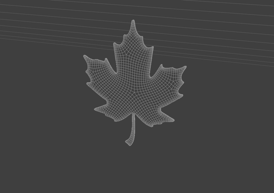 Maple Leaf Canadian Symbol Low-poly 3D model_1