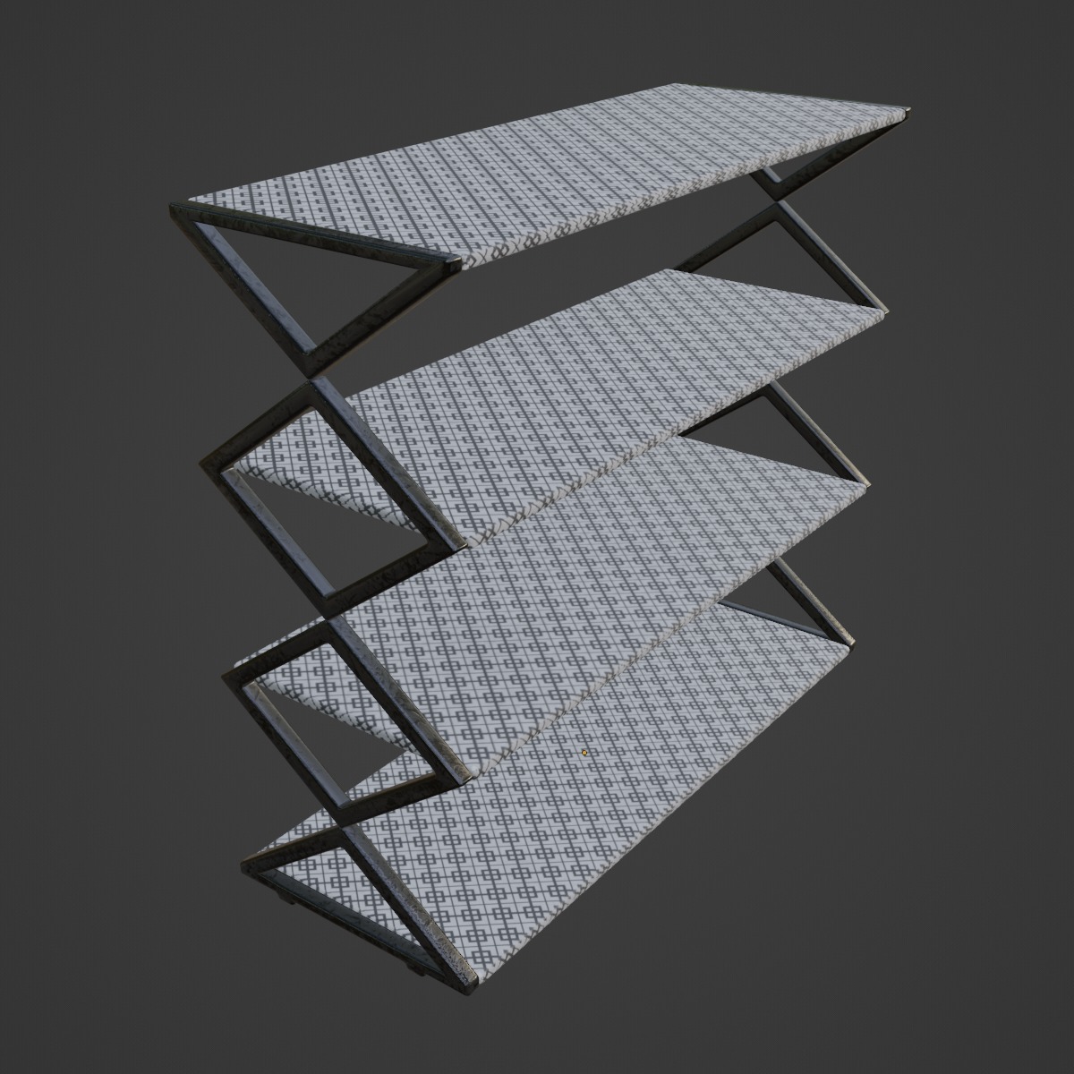 Shoe Rack 08 Low-poly 3D model_6