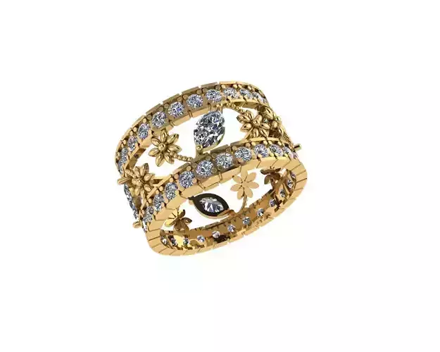 Girls Ring 3D print model