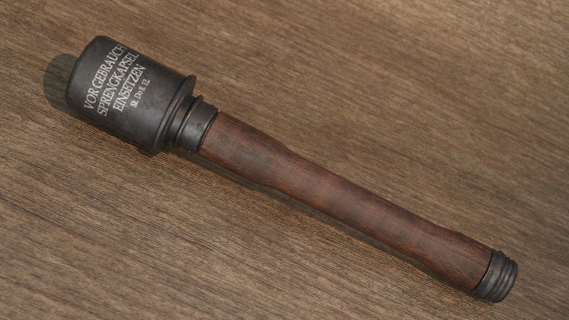 Stick Grenade - Stielhandgranate 3D model_1