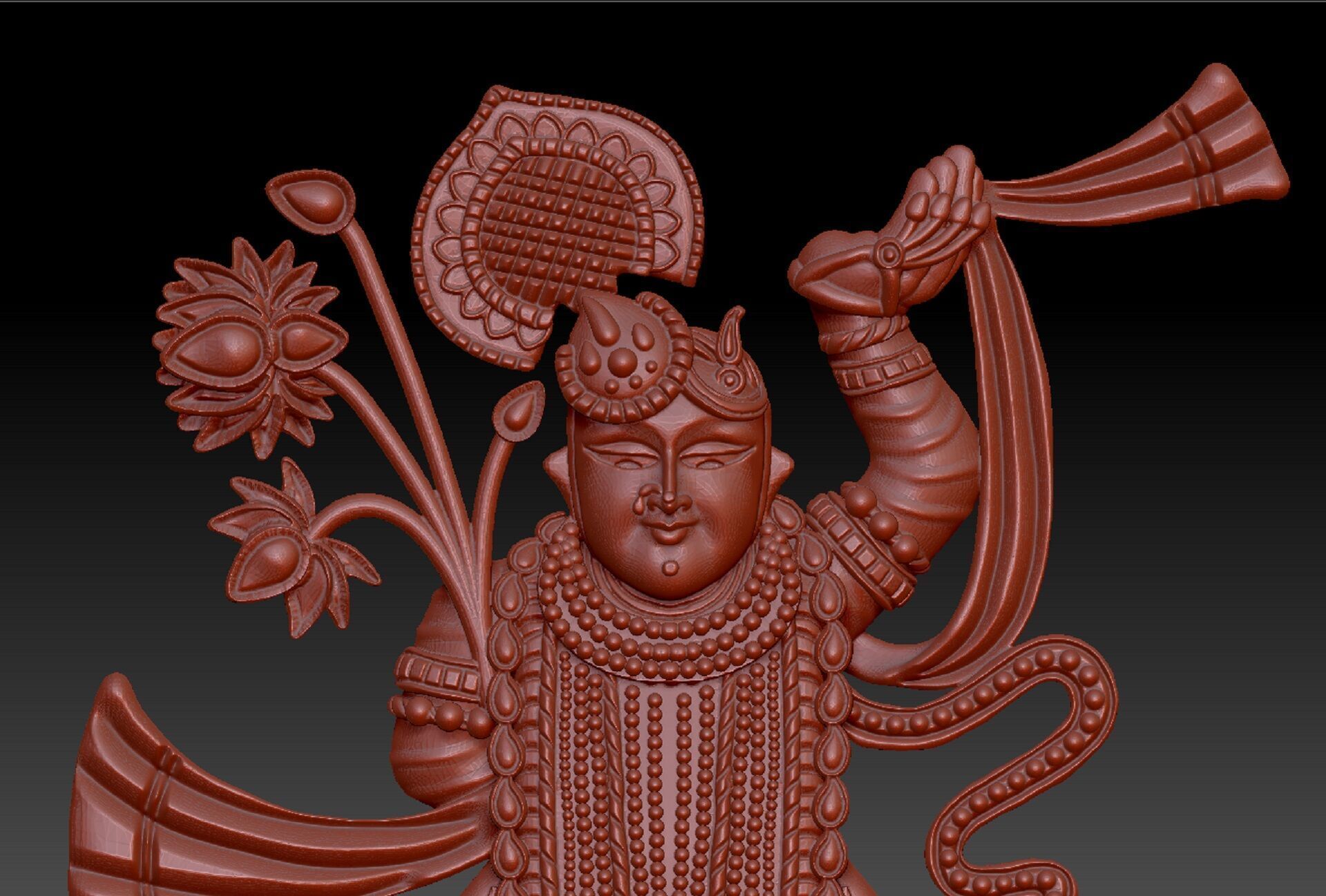 Shrinathji PENDENT 3D print model_1
