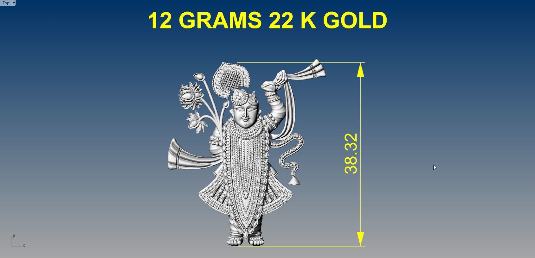 Shrinathji PENDENT 3D print model_7