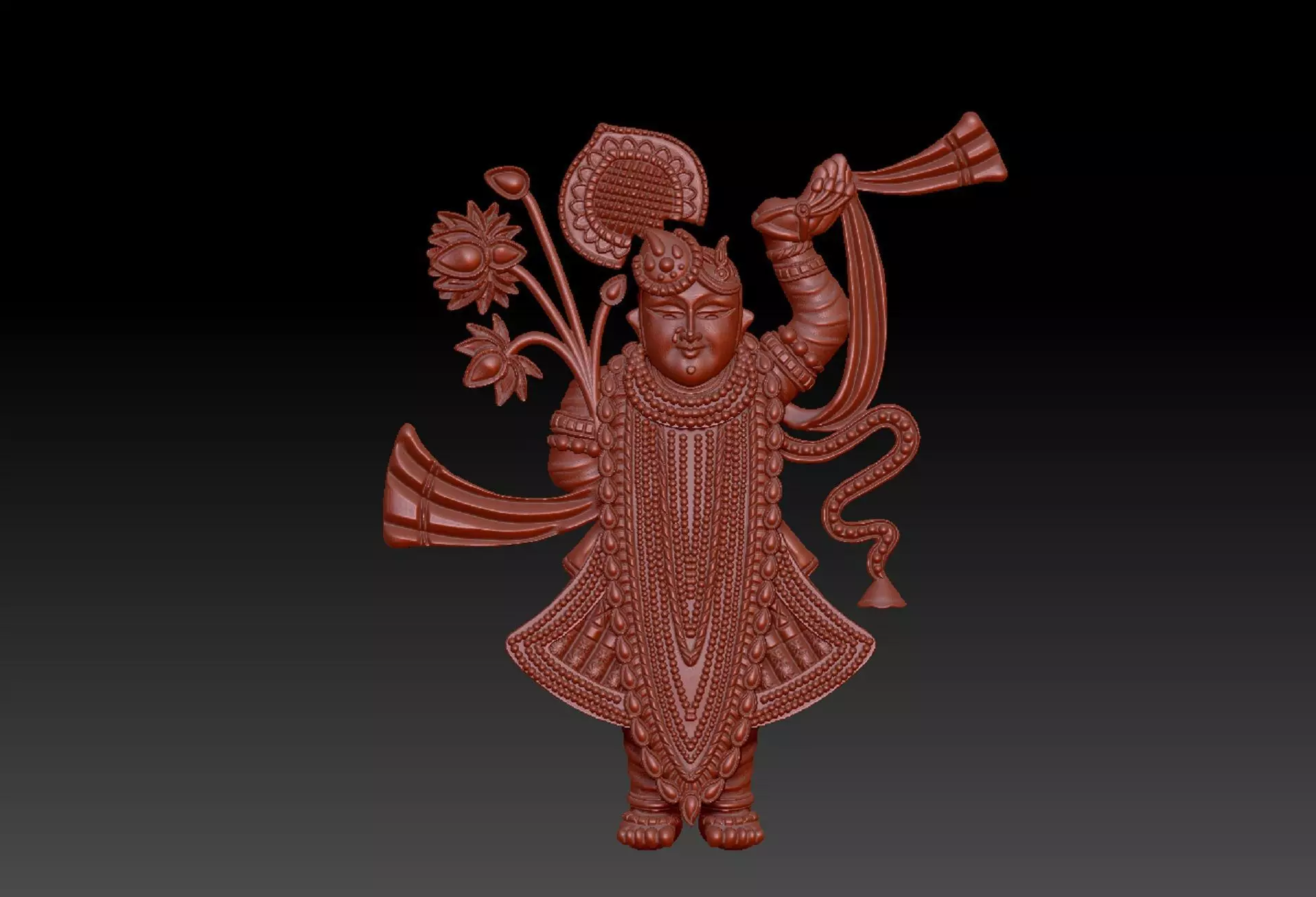 Shrinathji PENDENT 3D print model_0