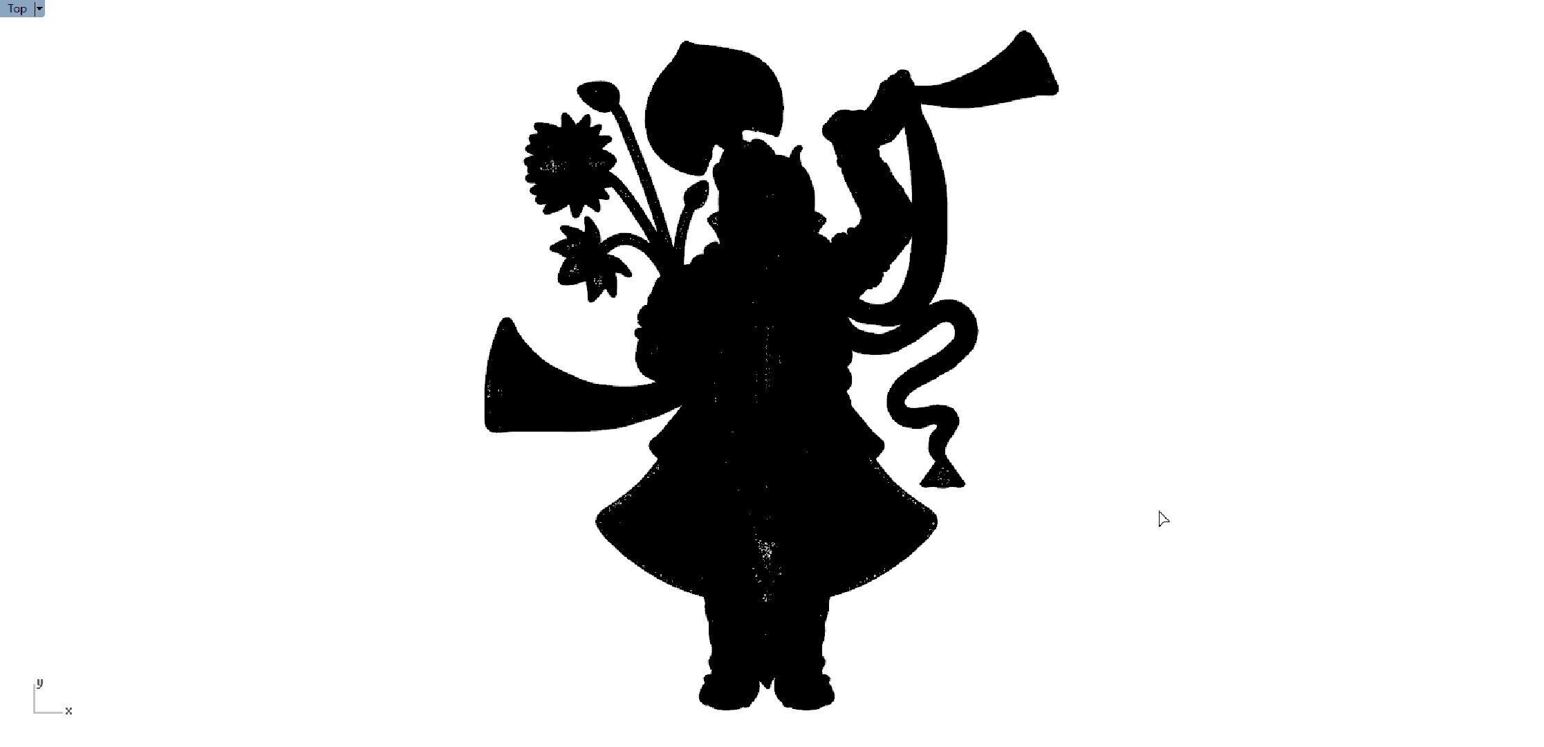 Shrinathji PENDENT 3D print model_8