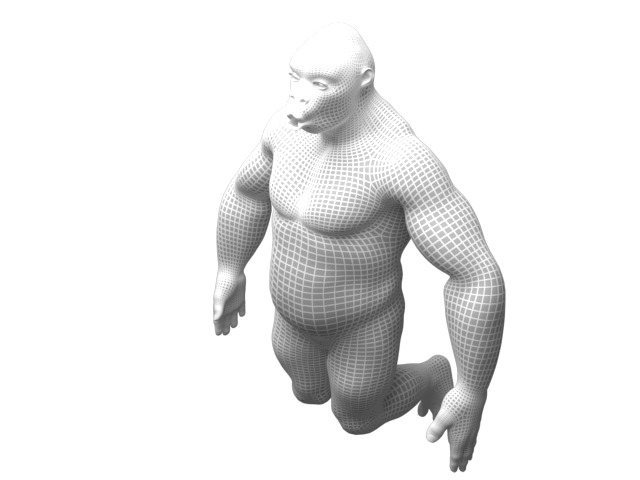 Realistic Rigged Gorilla 3D model_12