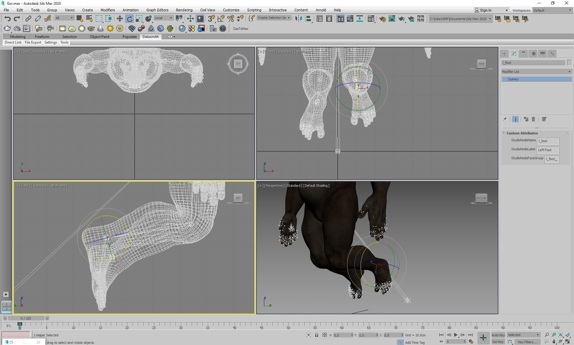 Realistic Rigged Gorilla 3D model_4