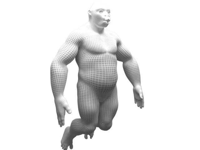 Realistic Rigged Gorilla 3D model_11