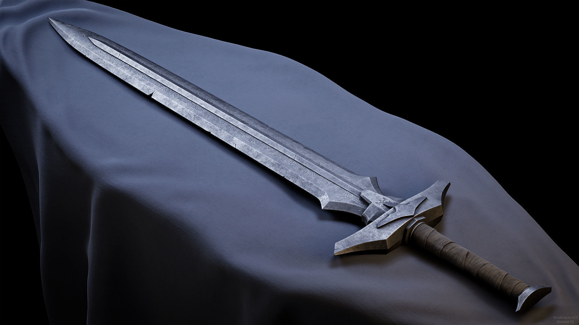 Sword - DF Low-poly 3D model_4
