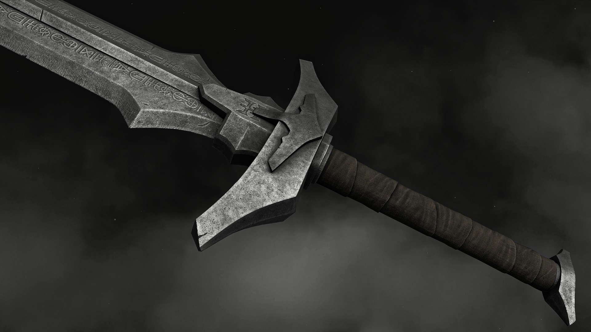 Sword - DF Low-poly 3D model_2