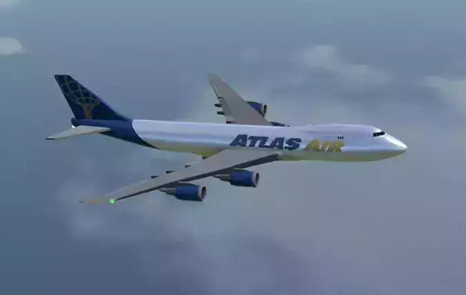 Boeing 747 CGI 3D Model Low-poly 3D model