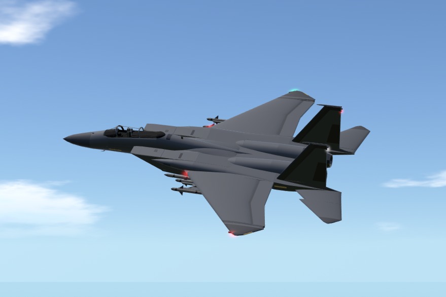 F-15C Eagle High Quality 3D CGI Model Low-poly 3D model_1