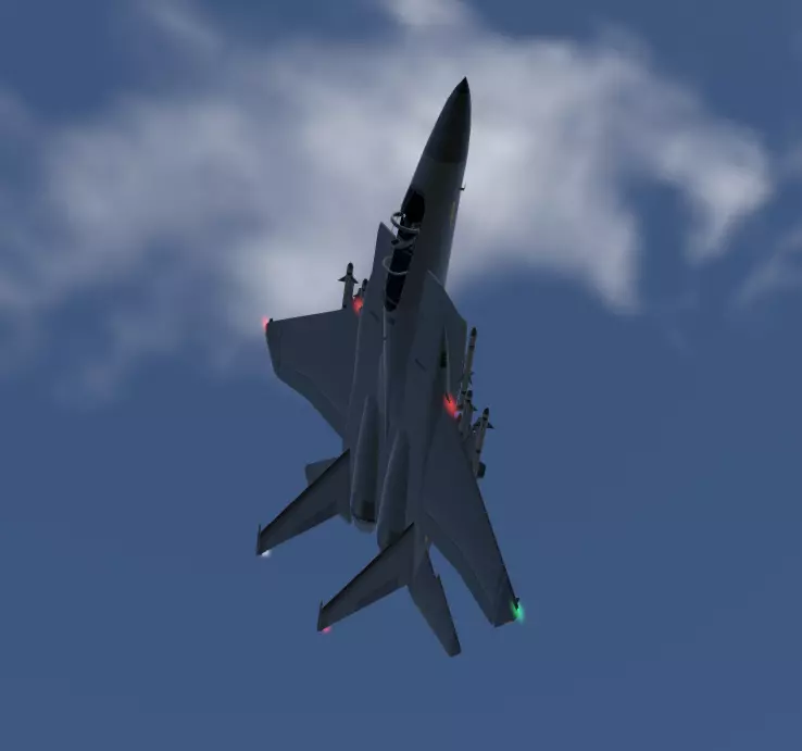 F-15C Eagle High Quality 3D CGI Model Low-poly 3D model_0