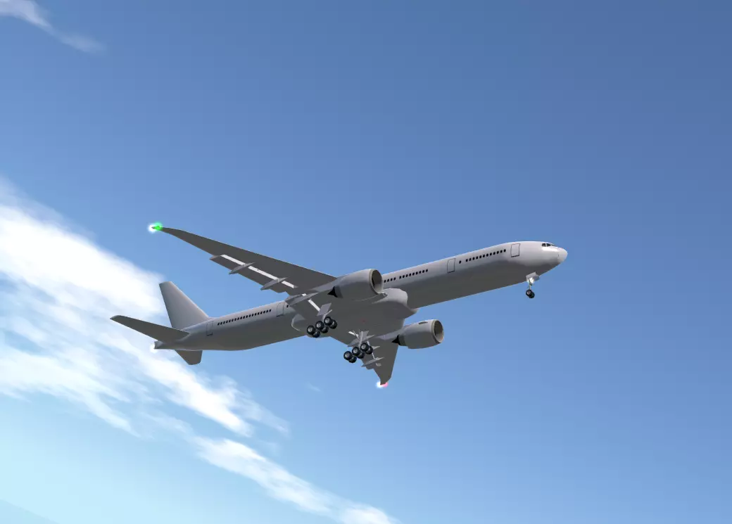 Boeing 777 High Quality 3D CGI Model Low-poly 3D model_0